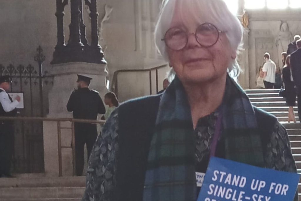 Lynn Alderson in the Houses of Parliament lobby
