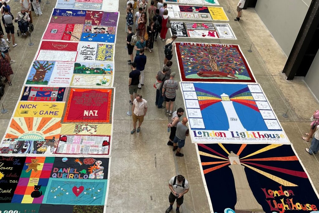 UK Aids Memorial Quilts Tate Modern London