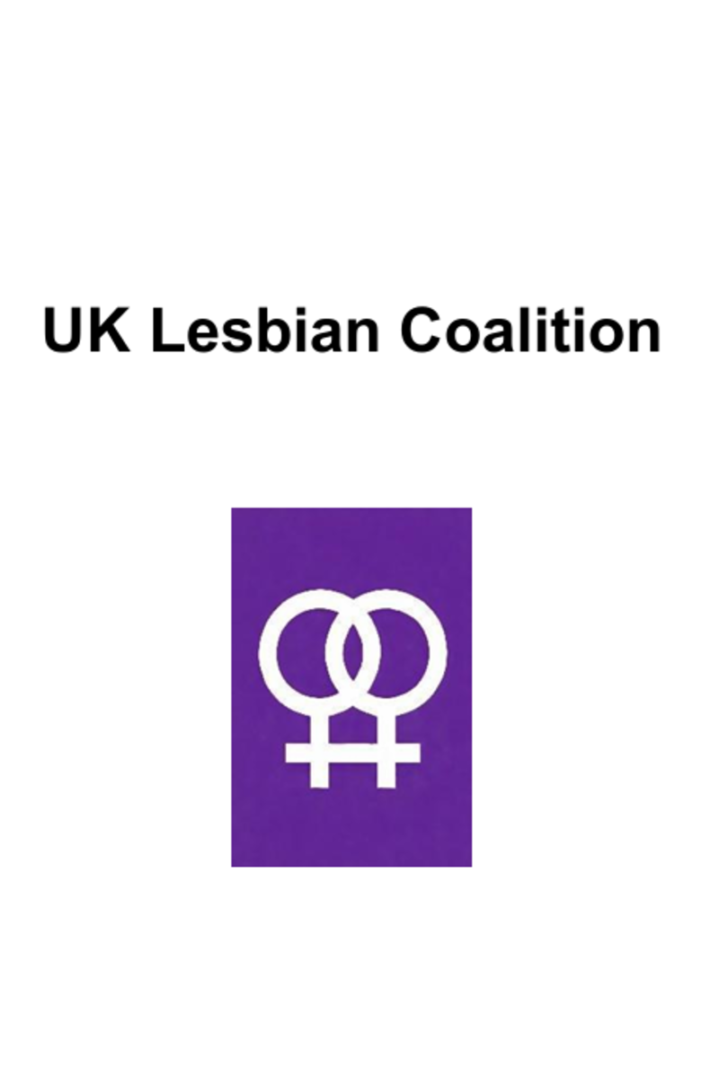UK Lesbian Coalition logo. Lesbian Persistence and Lesbian Labour